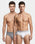 White & Grey Solid Breif Pack of 2 - Aloe