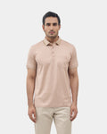 Mushroom Beige Solid Polo - Ae Ryun