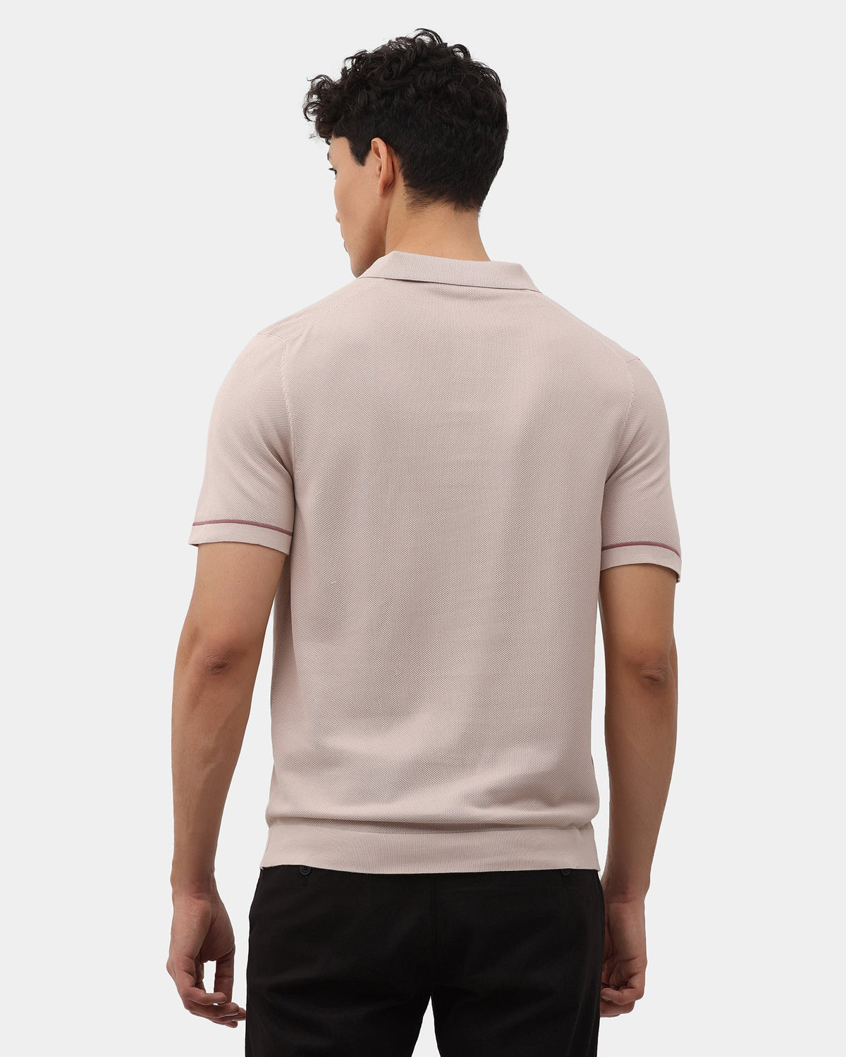 Mushroom Beige Solid Polo - Zoler