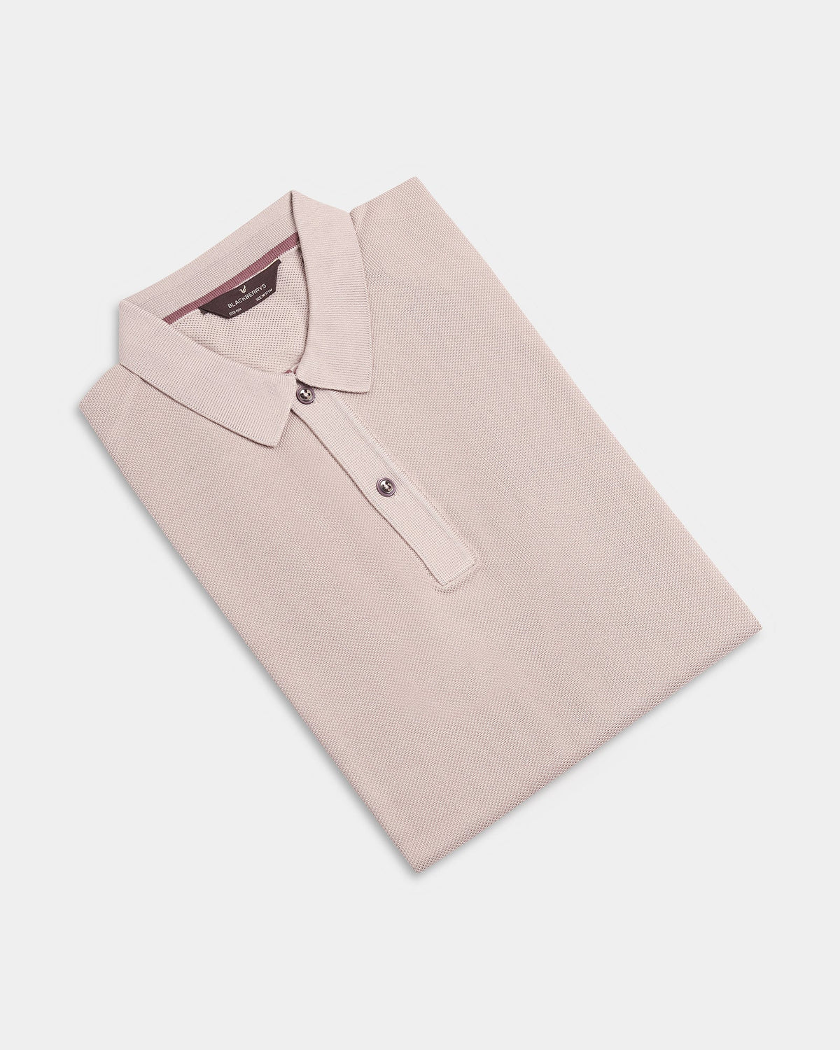 Mushroom Beige Solid Polo - Zoler
