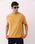Mustard Crew Neck Textured T-Shirt - Rubeus