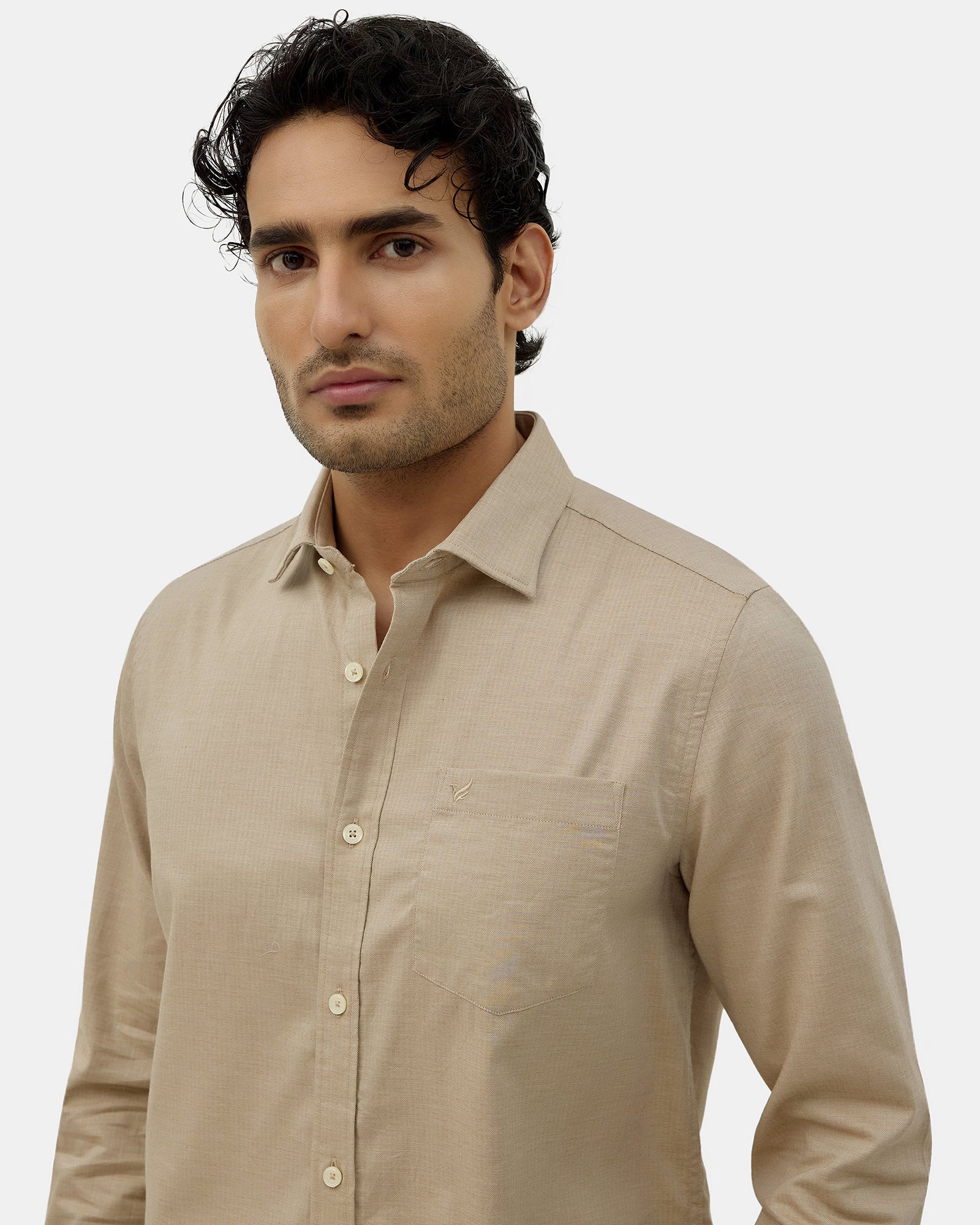 Natural Solid Shirt - Ariss