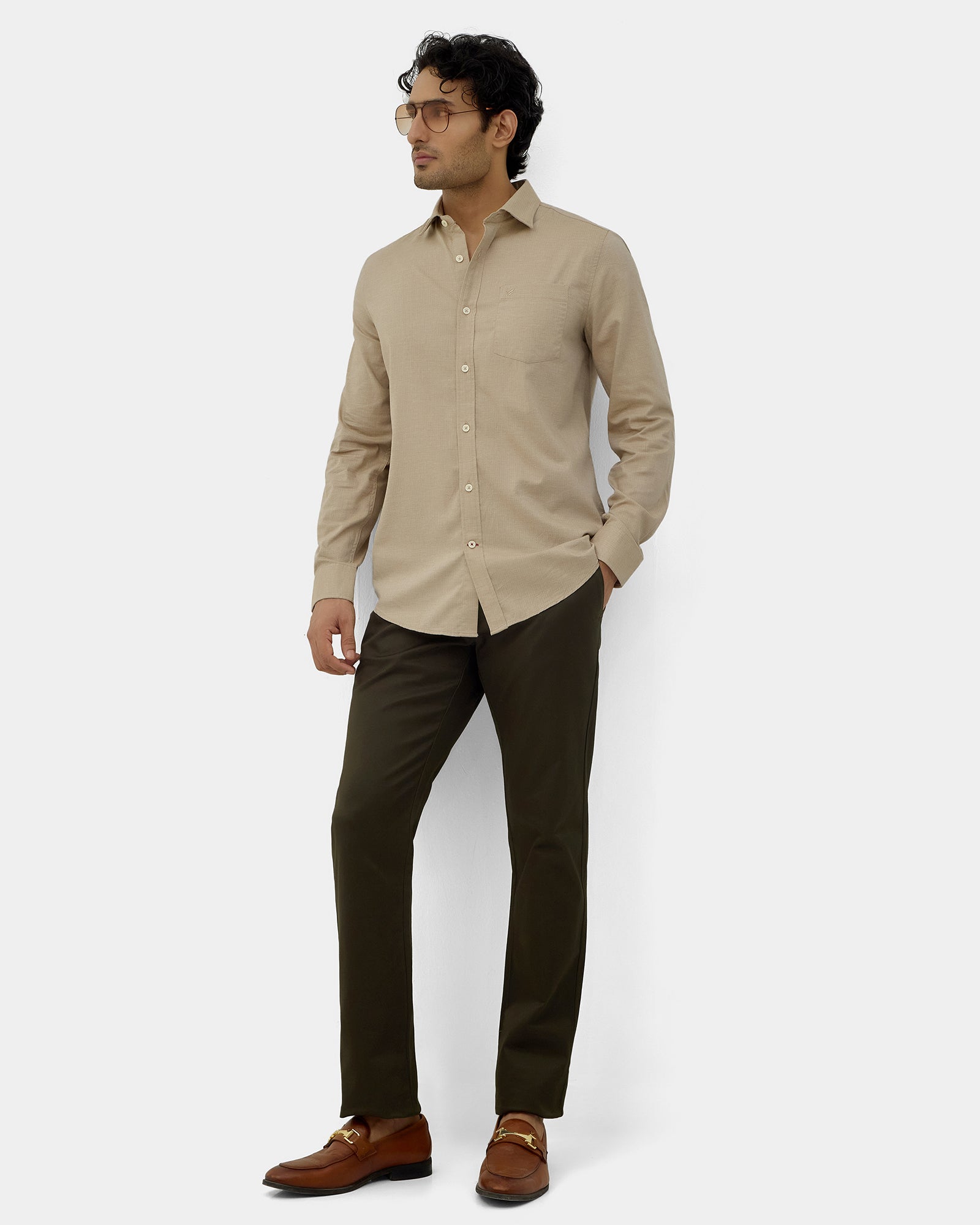 Natural Solid Shirt - Ariss