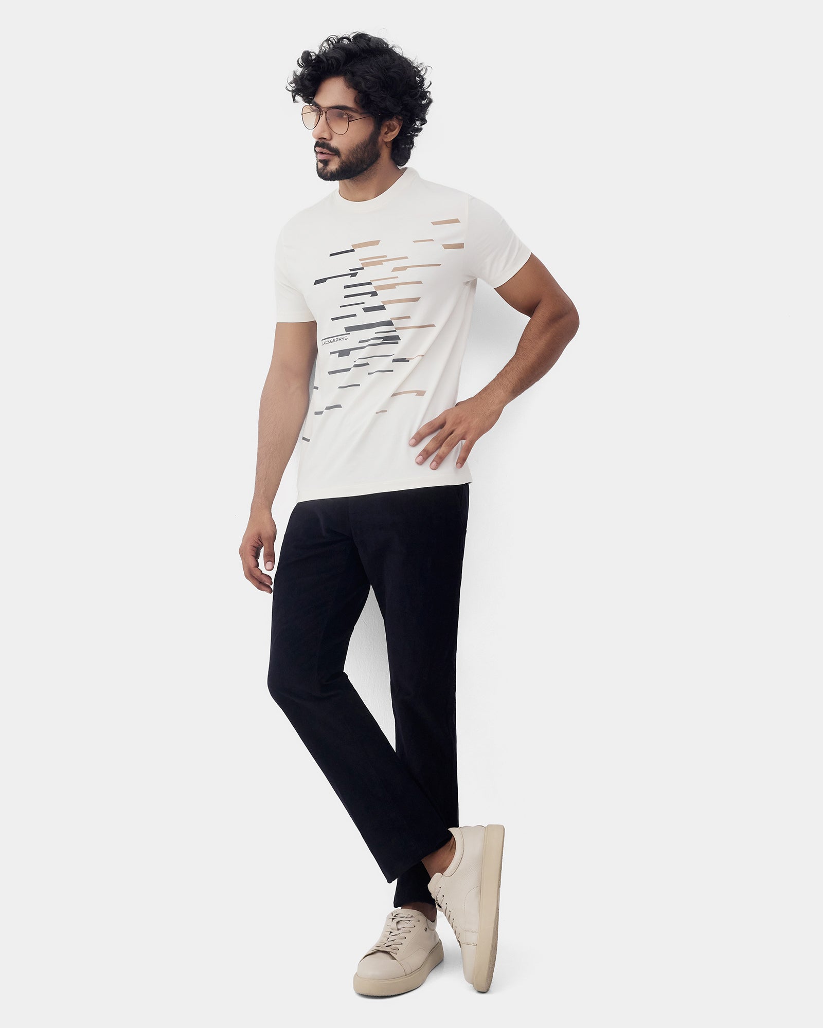 Navy Textured Khakis - Zagros