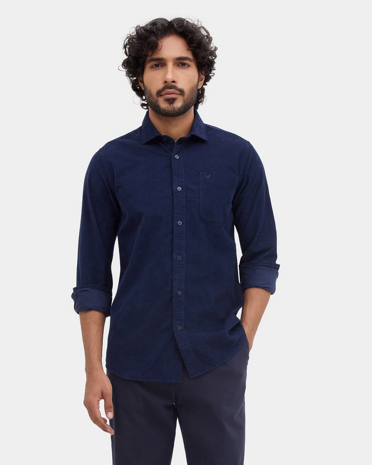 Navy Corduroy Shirt - Ducord