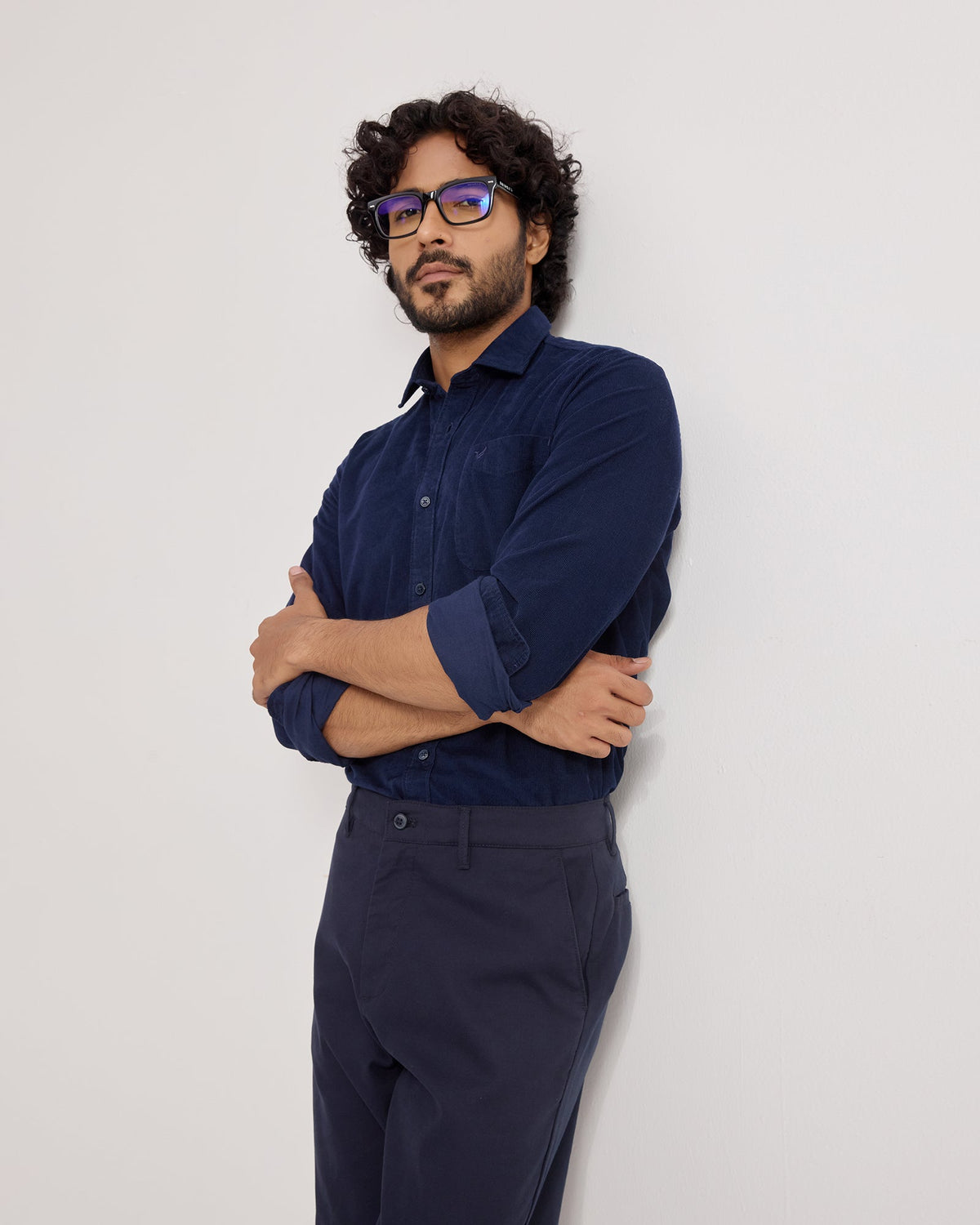 Navy Corduroy Shirt - Ducord