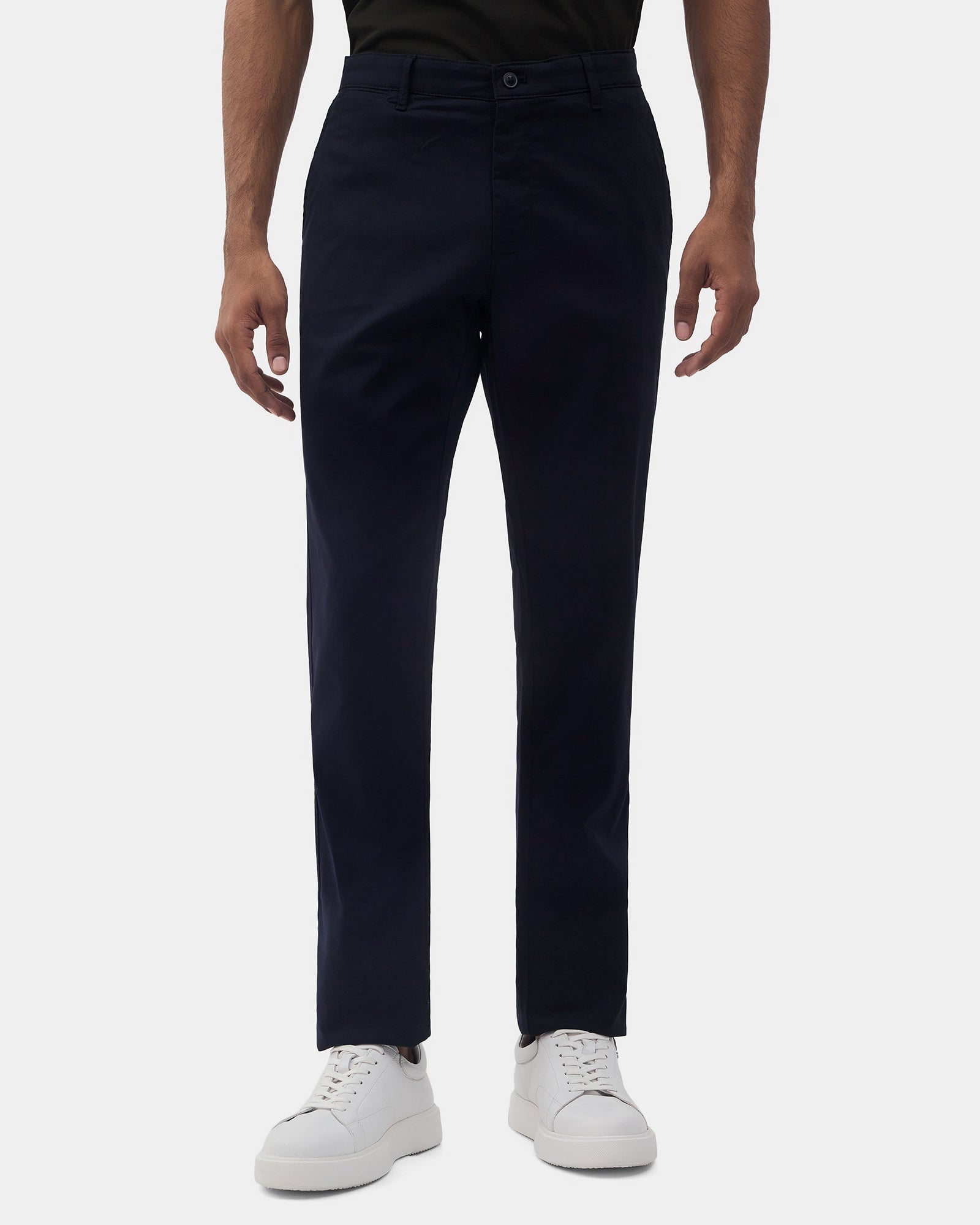 Navy Textured Khakis - Etna