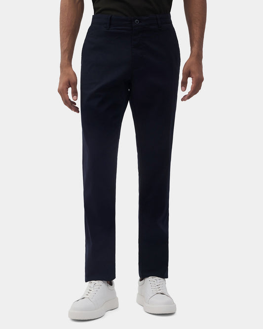 Navy Textured Khakis - Etna