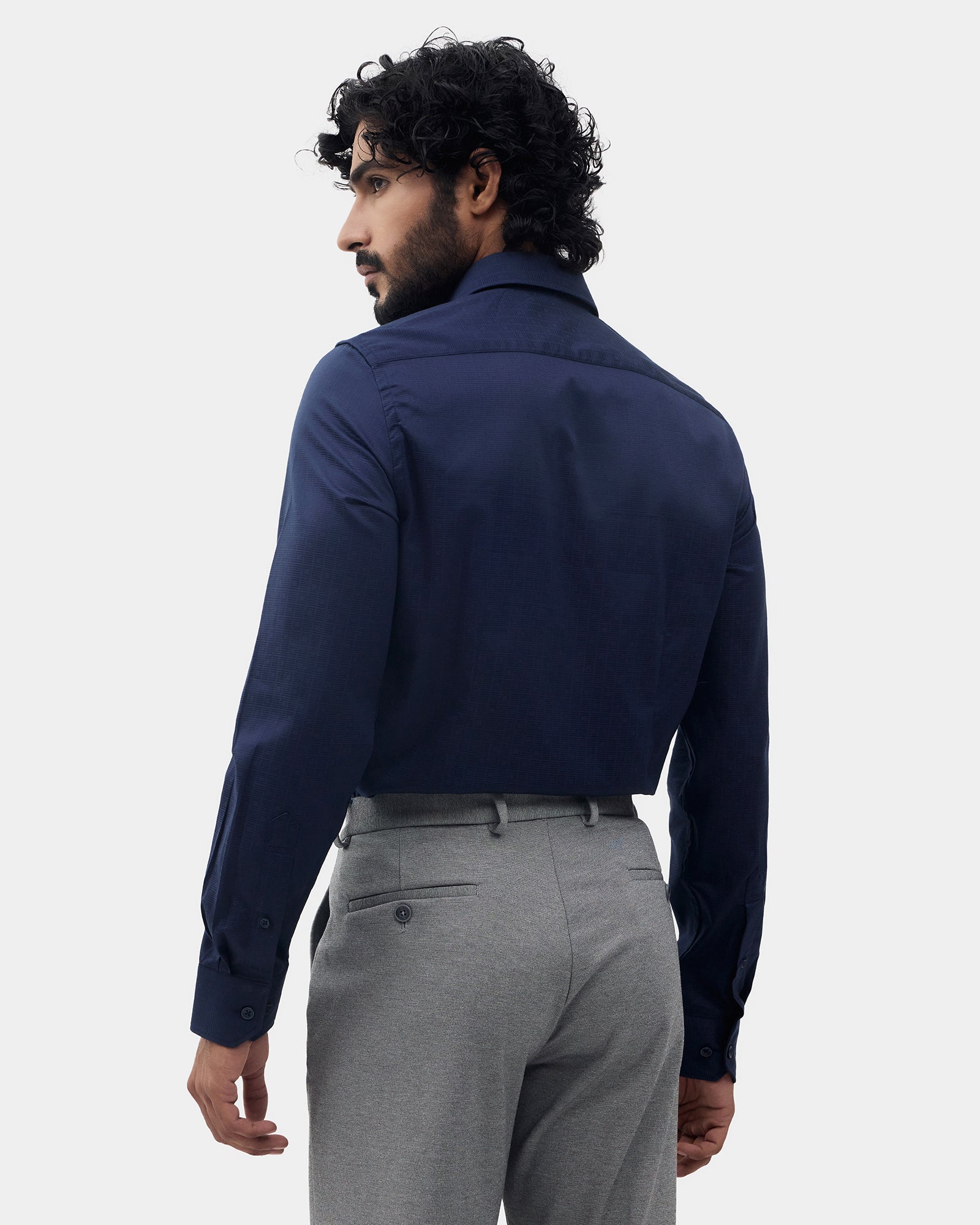 Navy Textured Shirt - Network