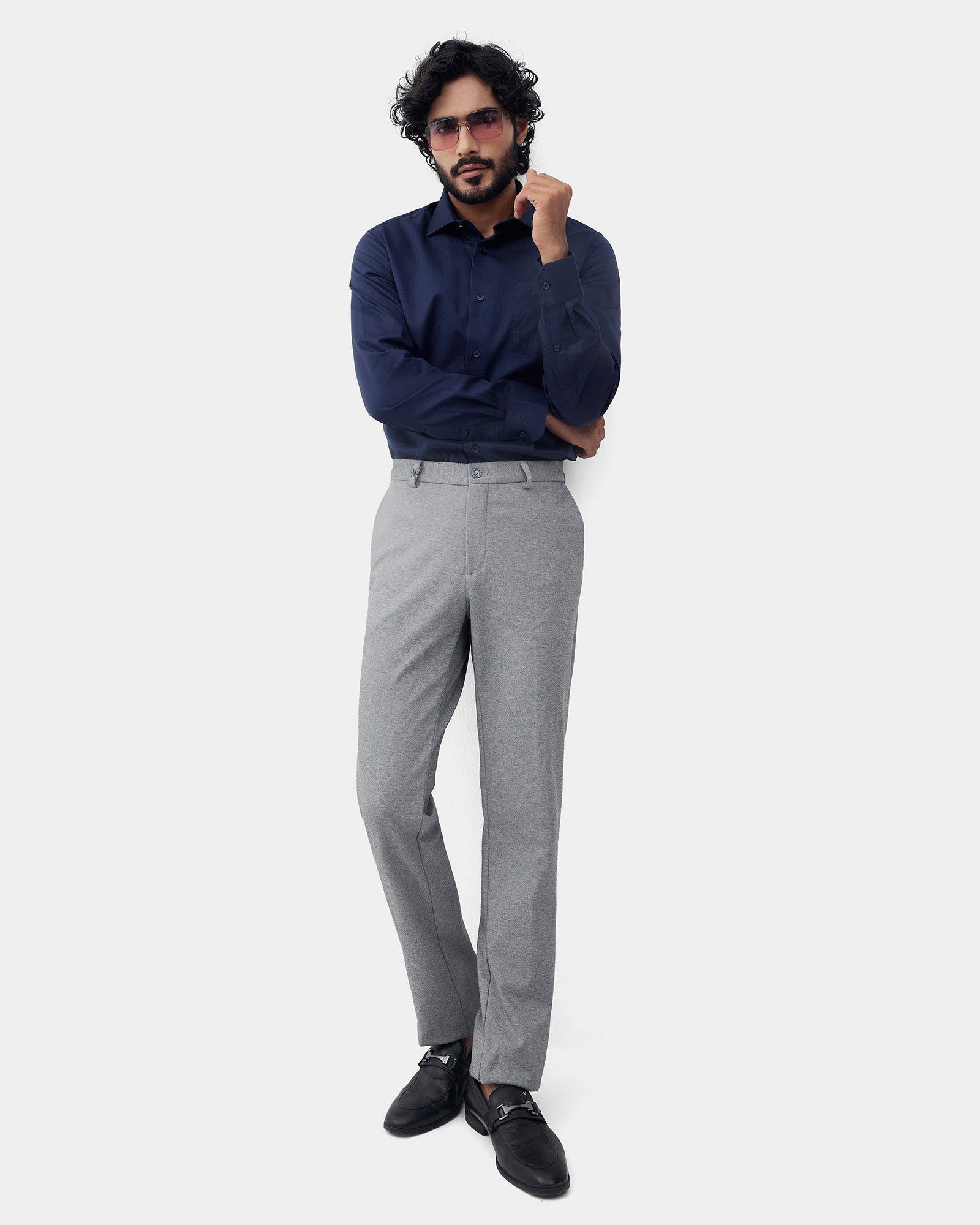 Navy Textured Shirt - Network