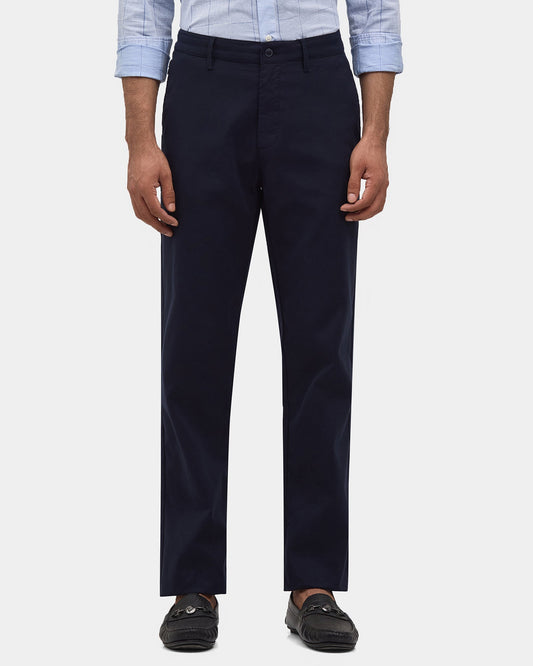 Navy Textured Khakis - Rosa