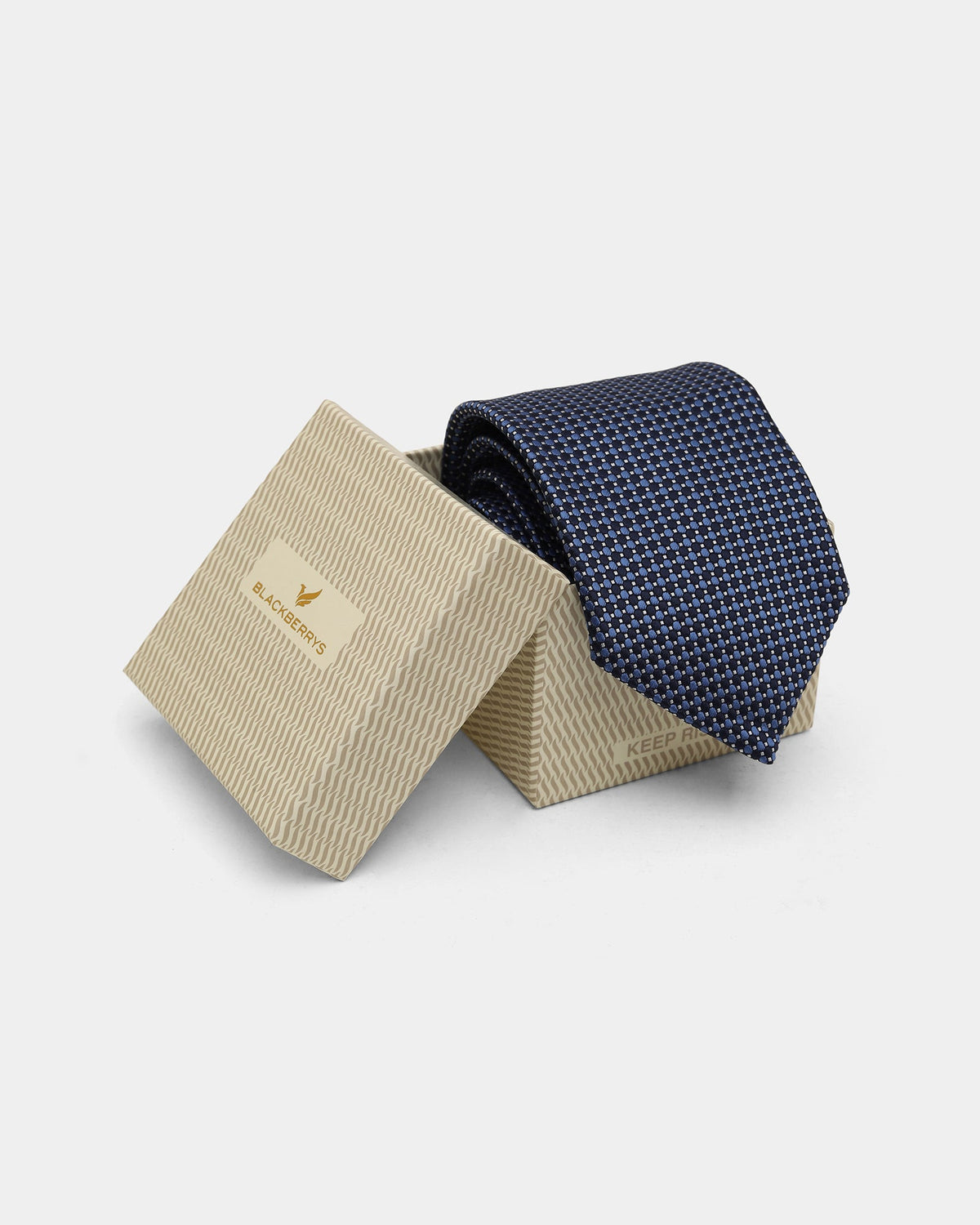 Navy Jacquard Tie - Danna