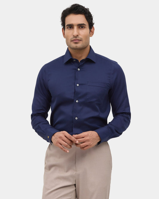 Navy Luxe Check Shirt - Omega