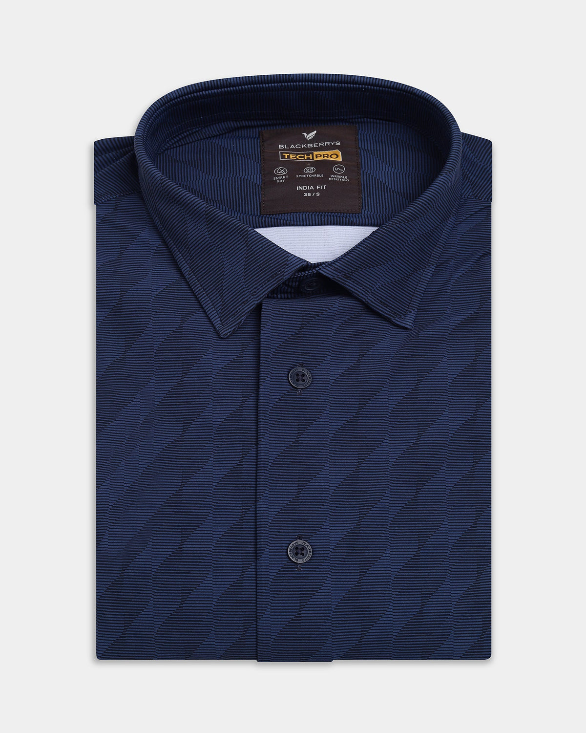 Navy Textured Shirt - Boltt