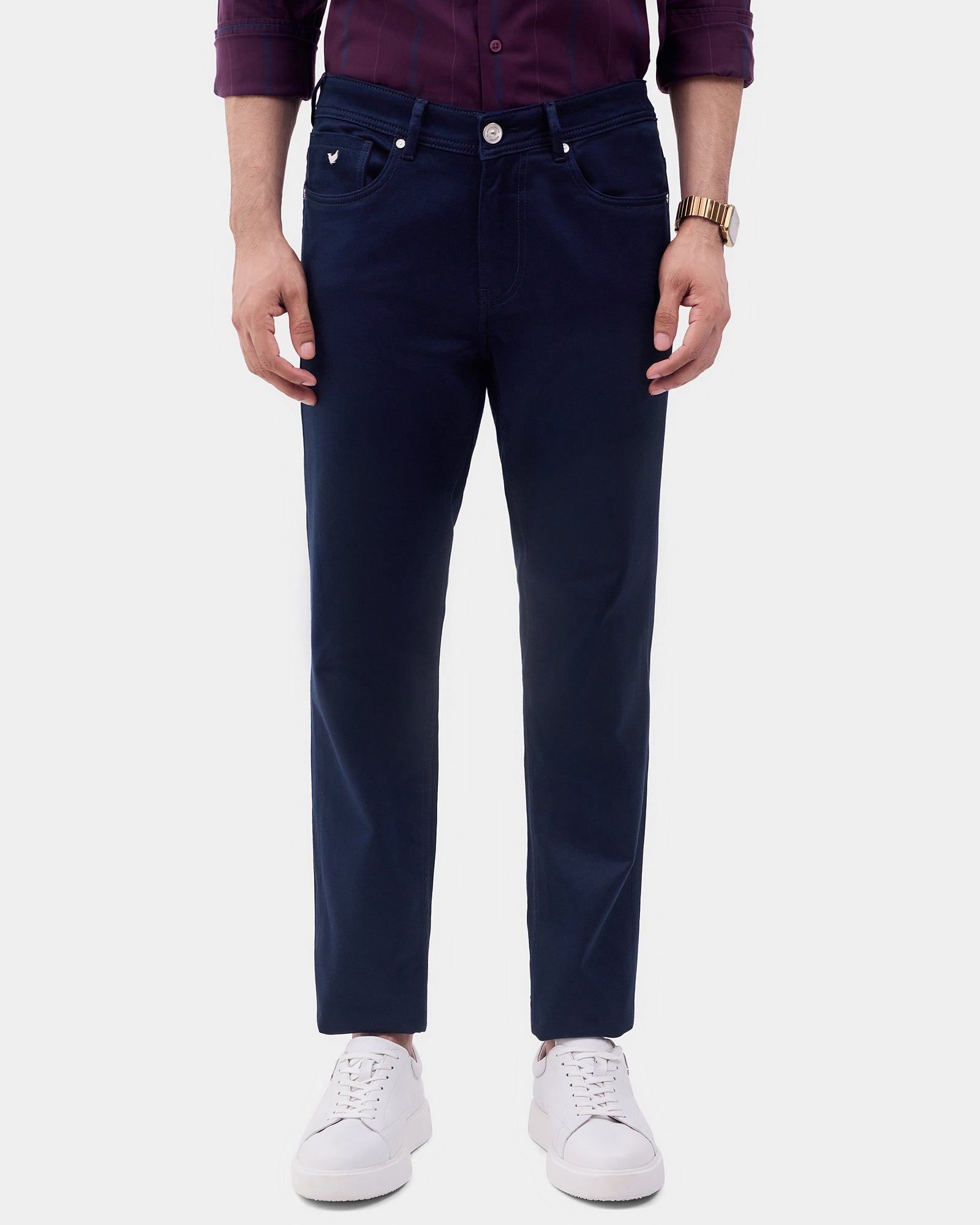 Navy Bleed Zero Slim Fit Jeans - Abto