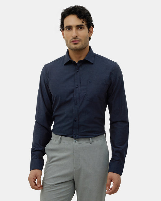 Navy Solid Shirt - Ariss