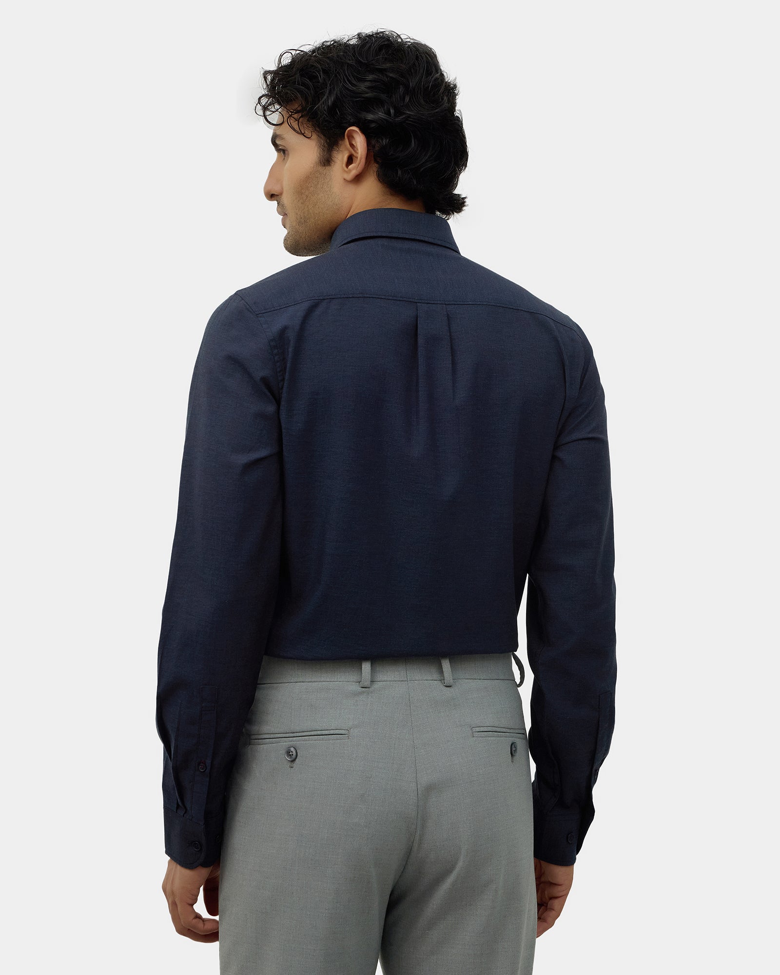 Navy Solid Shirt - Ariss