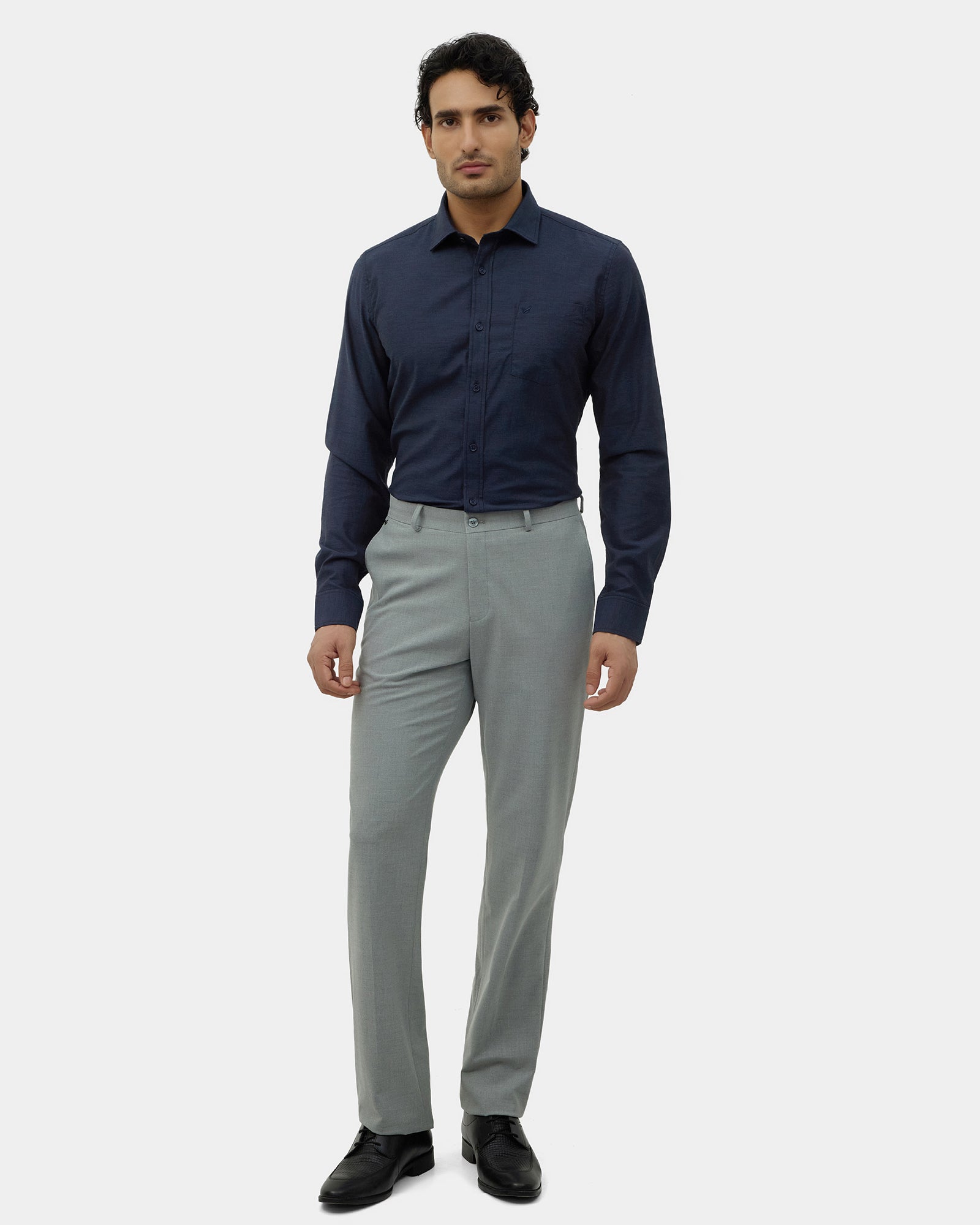 Navy Solid Shirt - Ariss