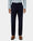 Navy Solid Trouser - Claret