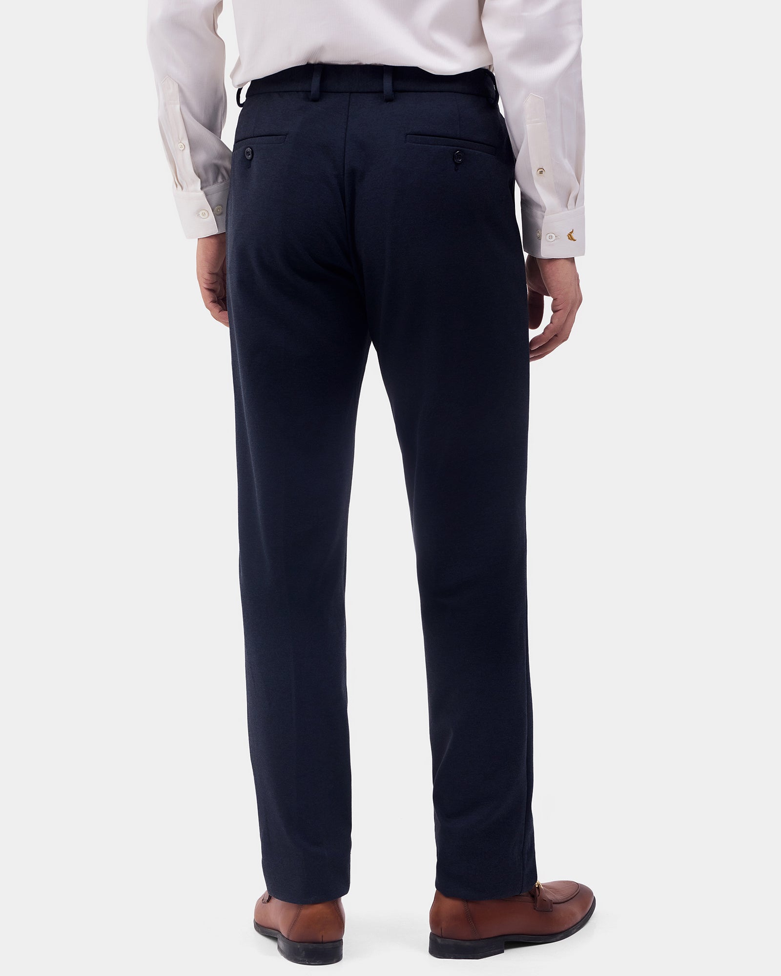 Navy Solid Formal Trouser - Stewart