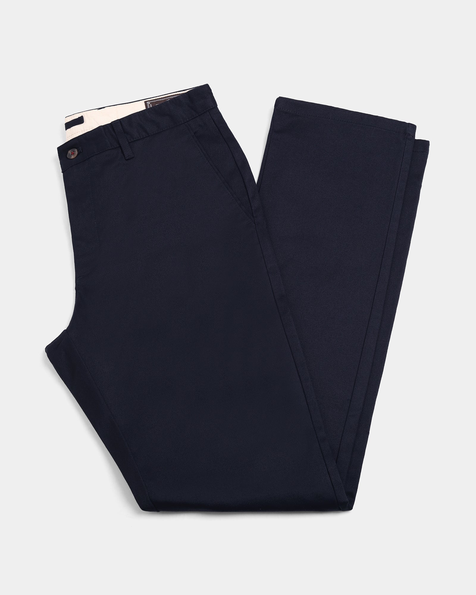 Navy Solid Khakis - Saga