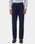 Navy Solid Trouser - Claret
