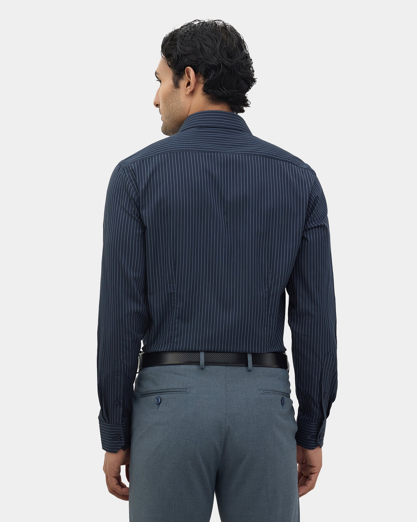 Navy Stripe Shirt - Edrix