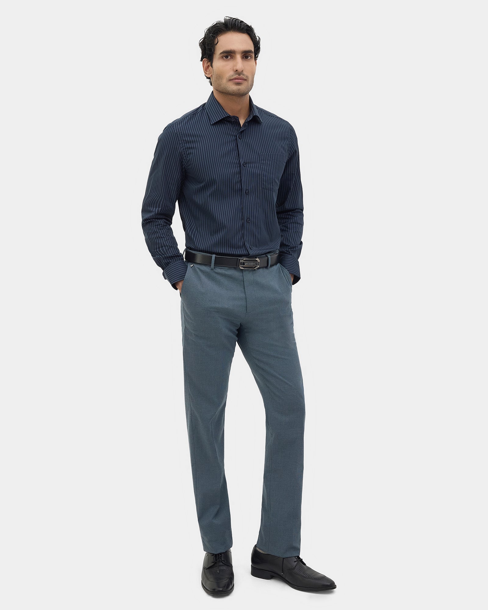 Navy Stripe Shirt - Edrix