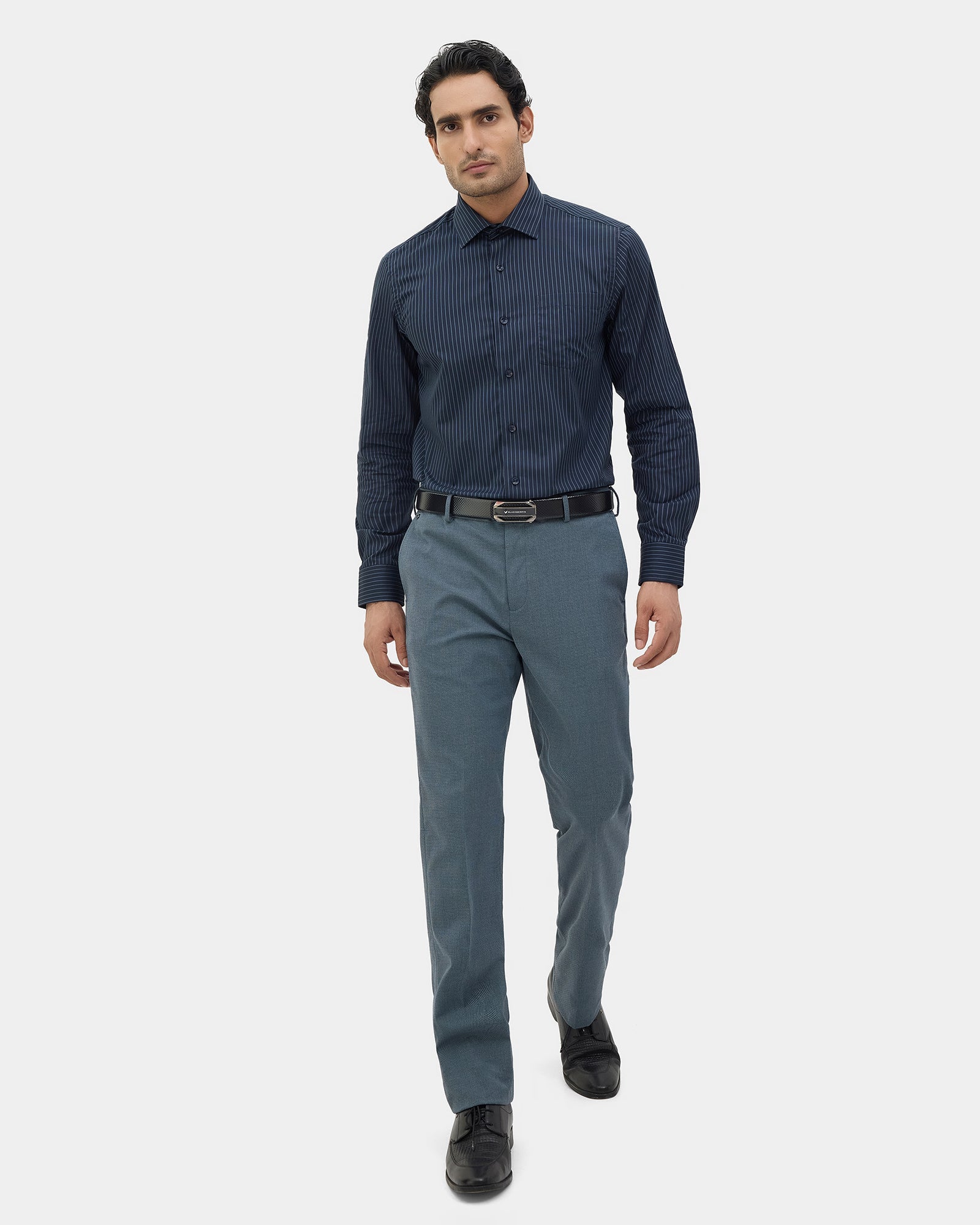 Navy Stripe Shirt - Edrix