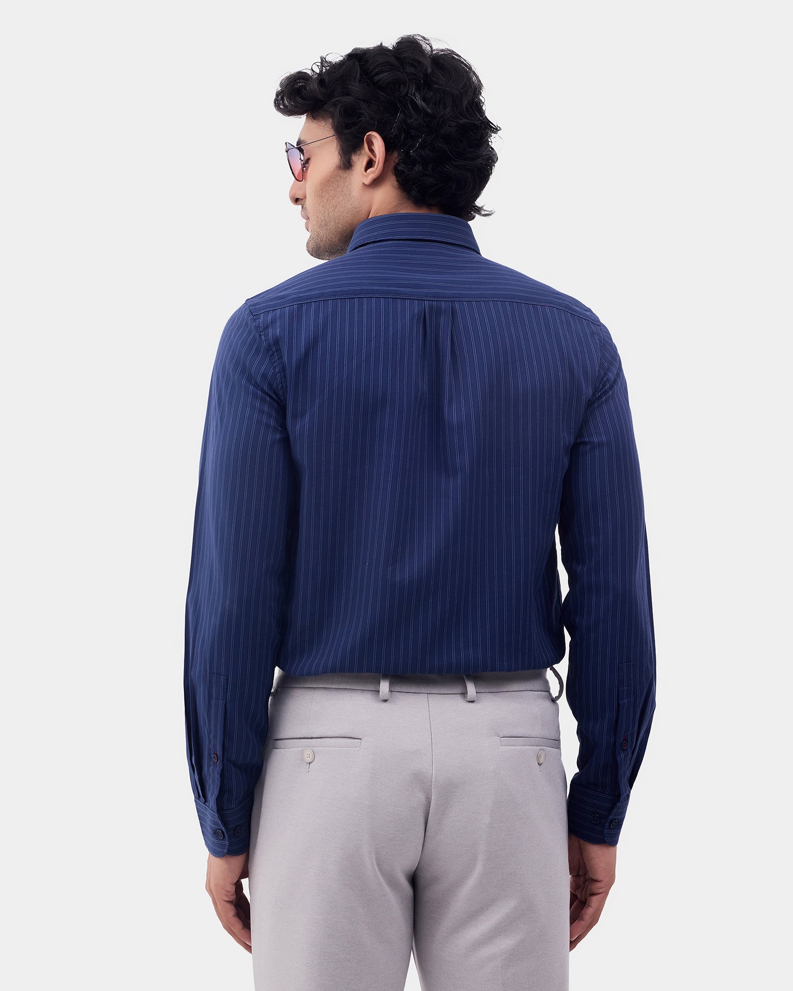 Navy Striped Shirt - Korn