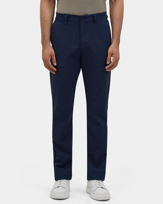 Navy TechPro Solid Trouser - Maurice