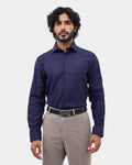 Navy Textured Shirt - Velto
