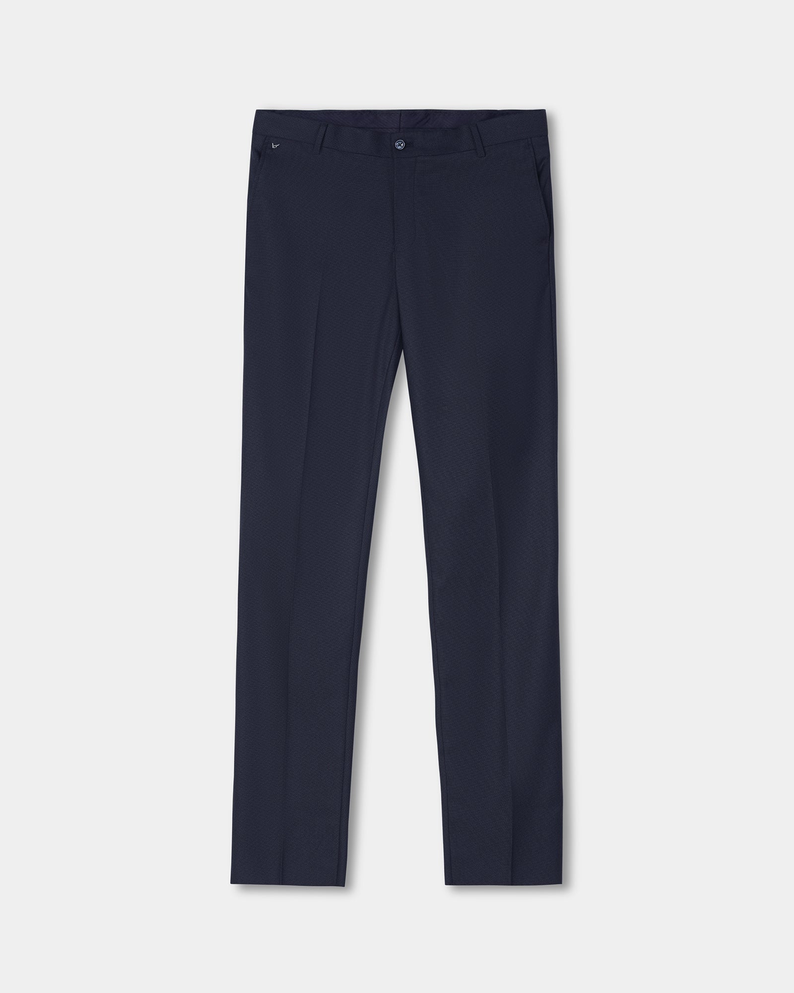 Navy Textured Trouser - Alan