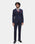 Navy Three Piece Textured Suit - Horace