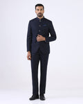 Navy Two Piece Textured Suit - Jenz