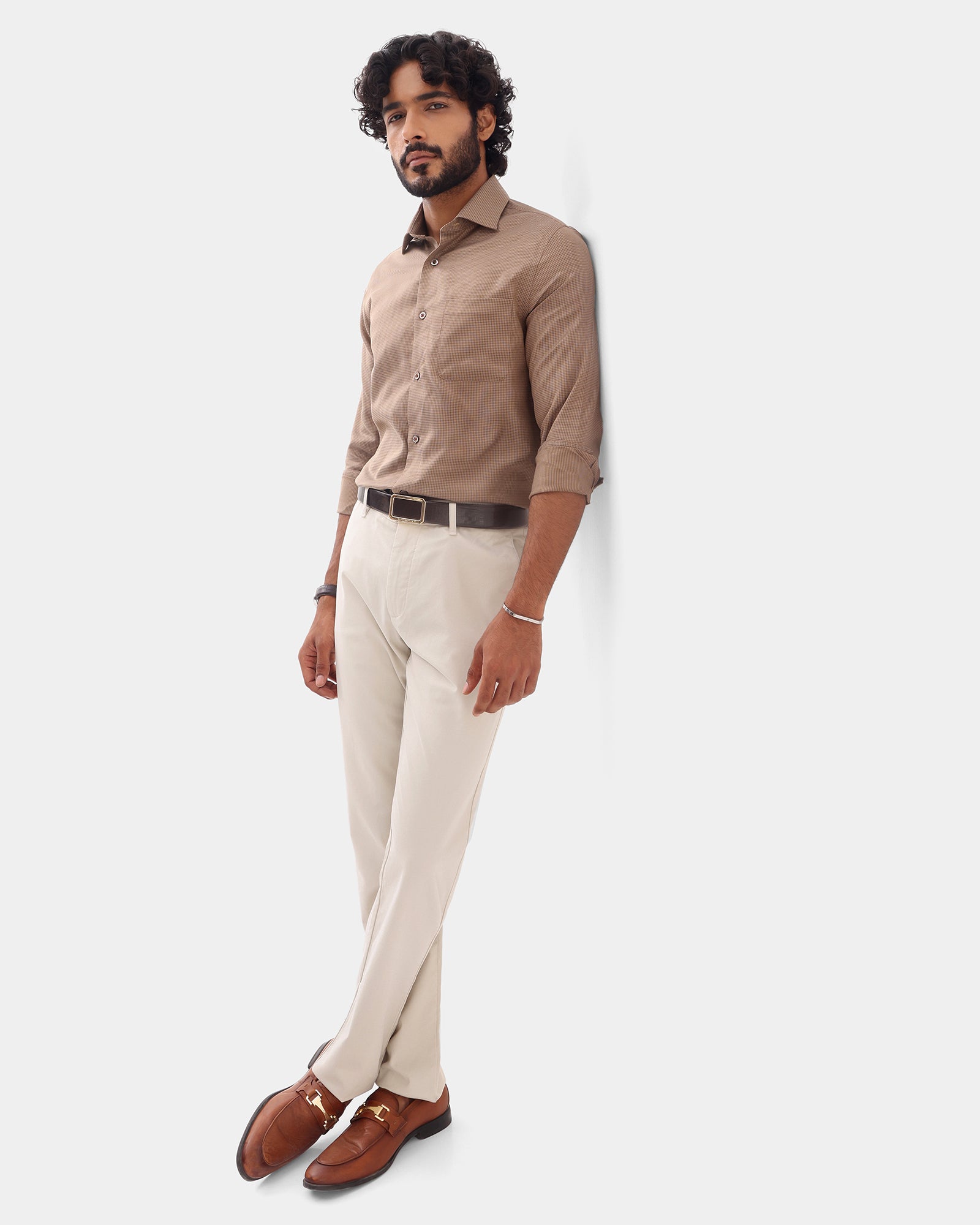 Ochre Check Shirt - Herren