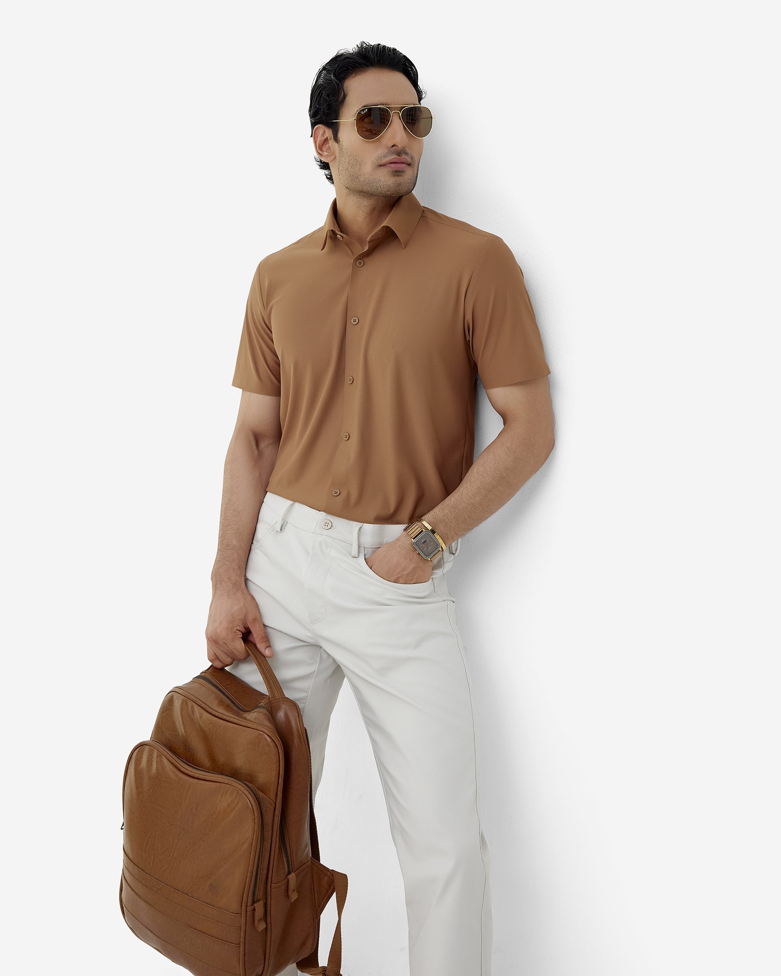Ochre TechPro Textured Shirt - Kanon