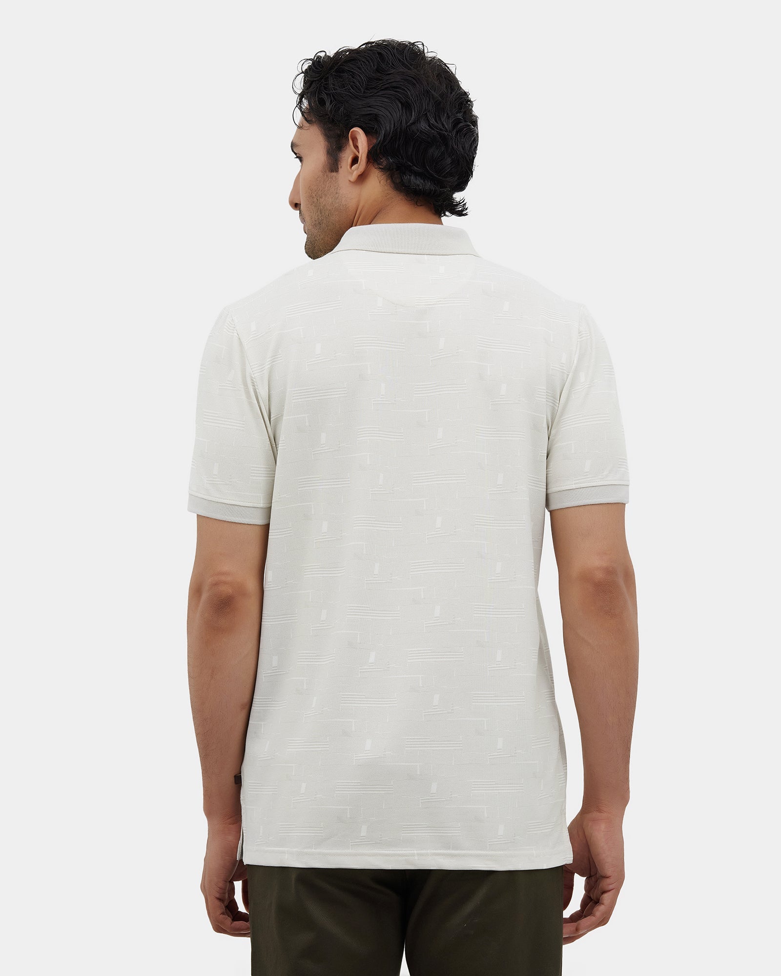 Off White Printed Polo - Mac