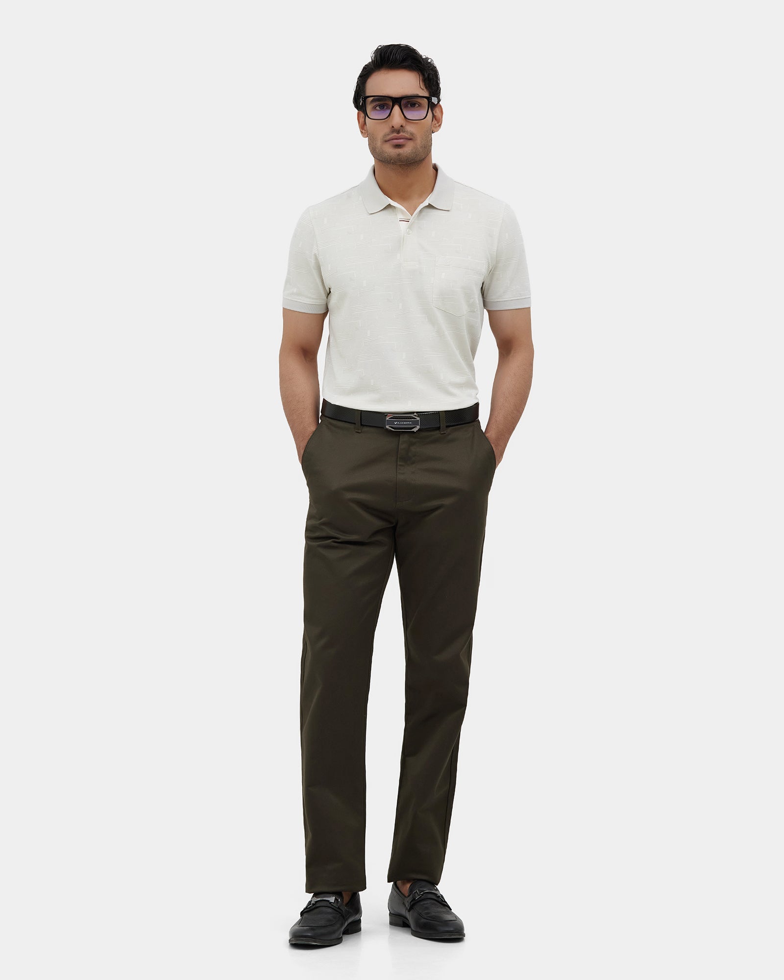 Off White Printed Polo - Mac