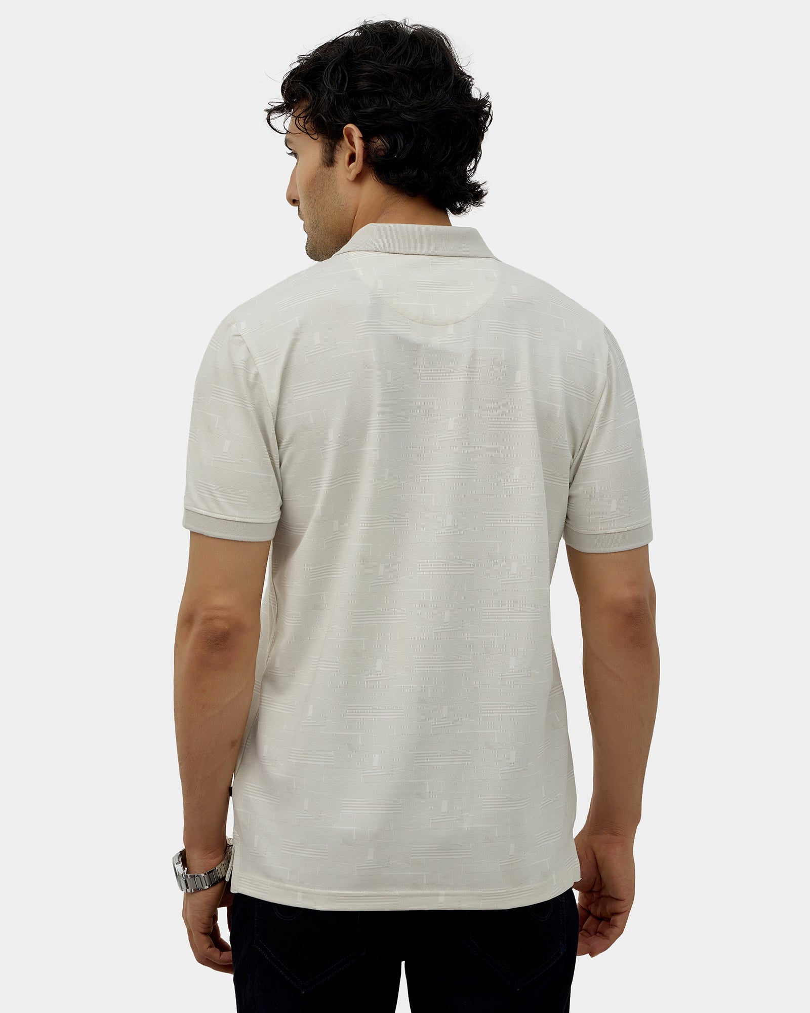 Off White Printed Polo - Mac