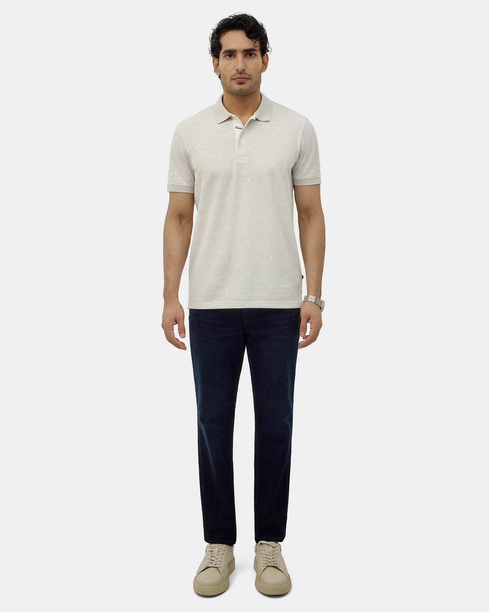 Off White Printed Polo - Mac