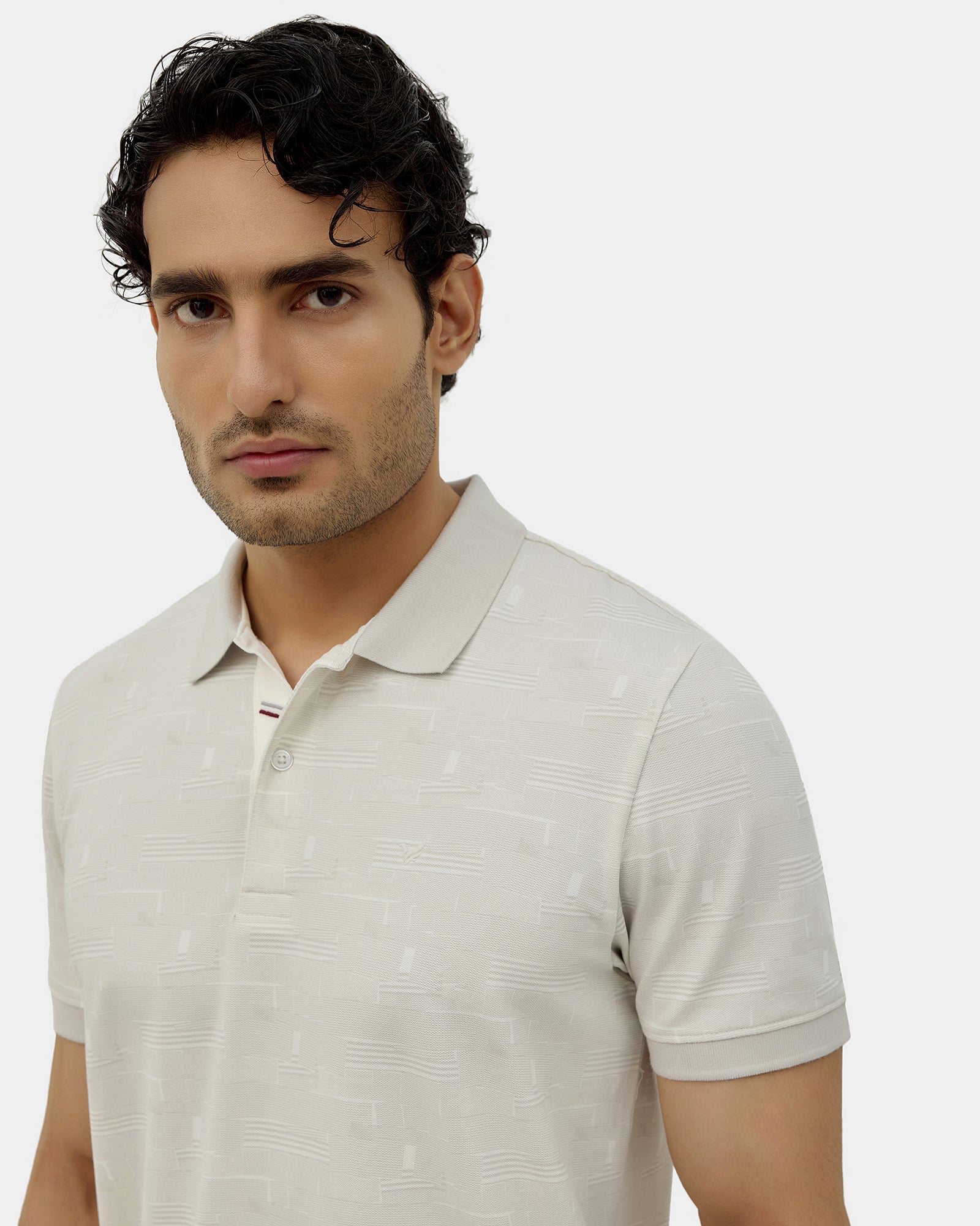 Off White Printed Polo - Mac