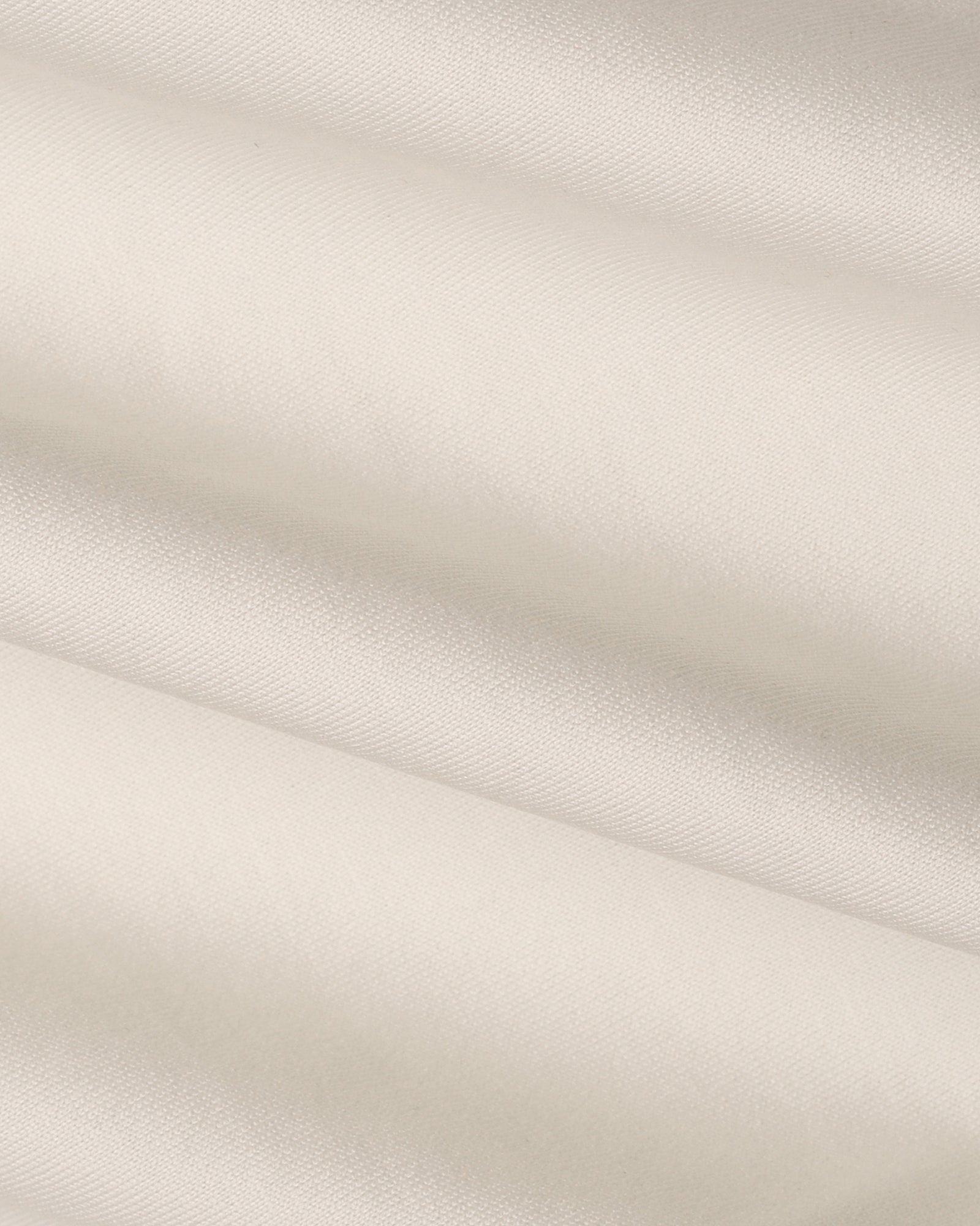 Off White Solid Polo - Ae Ryun