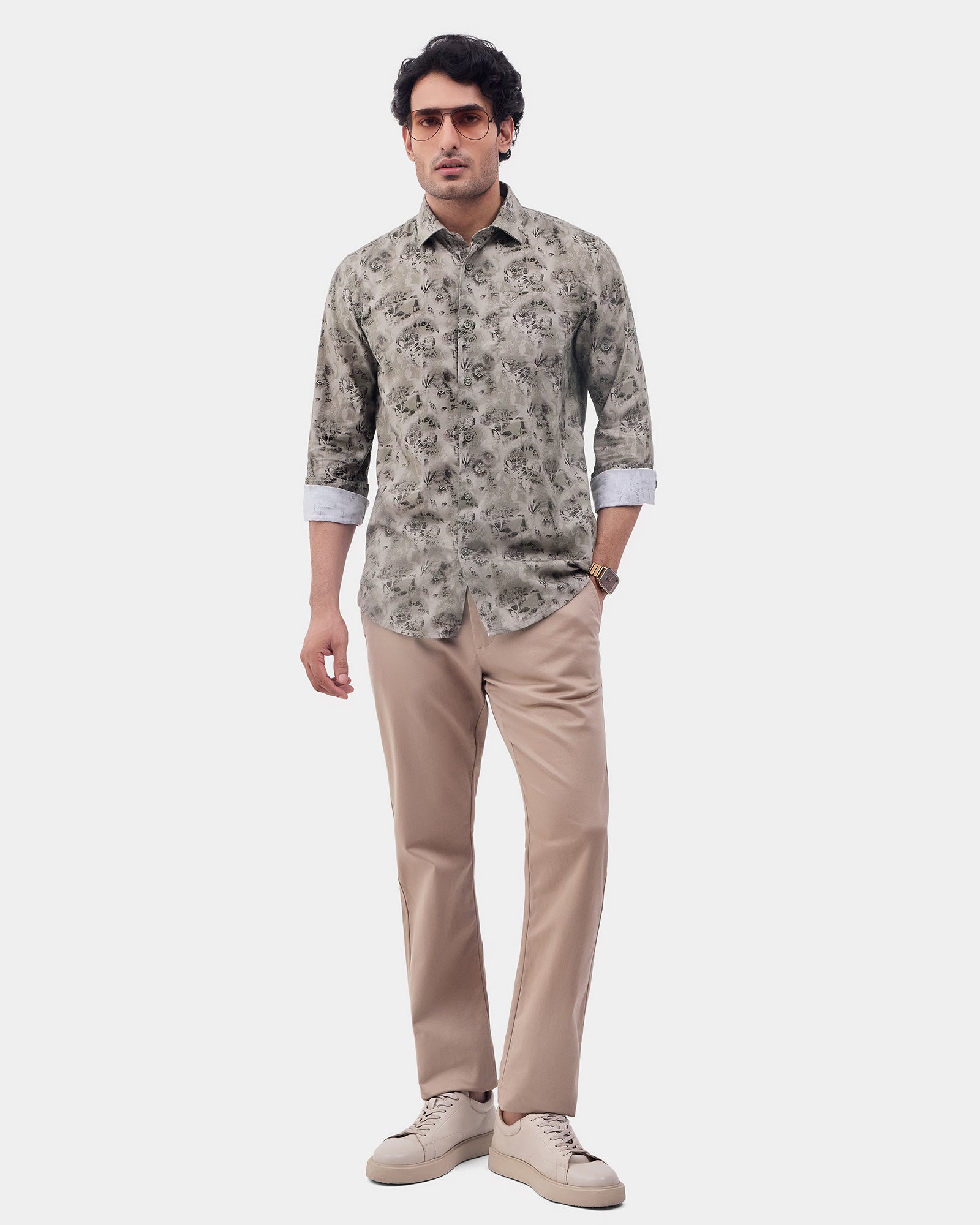 Olive Printed Shirt - Wender