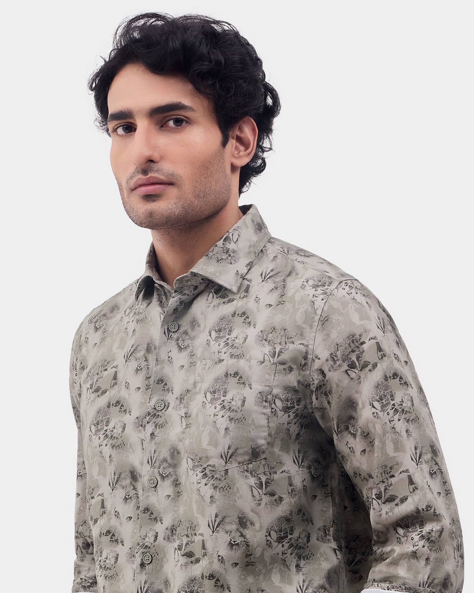 Olive Printed Shirt - Wender