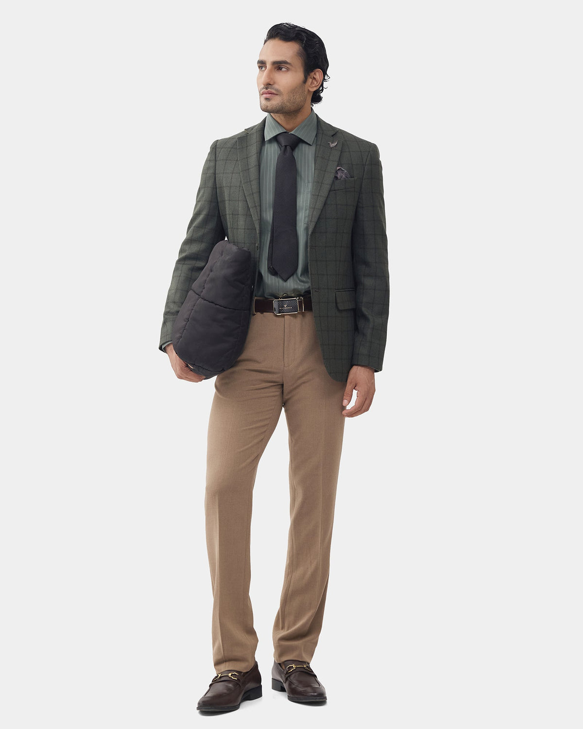 Olive Check Blazer - Windor