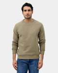 Olive Green Textured Sweatshirt - Sid