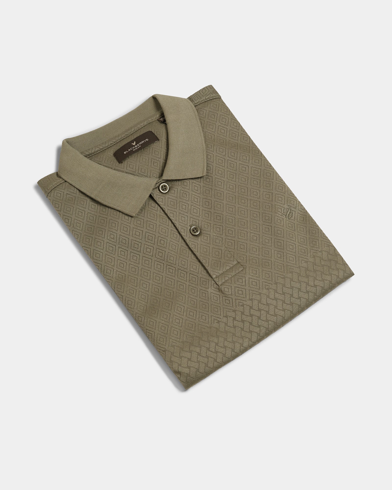 Olive Green Stripe Polo - Kesha