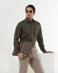 Olive Jacquard Shirt - Aven