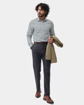 Olive Linen Stripe Shirt - Kylen